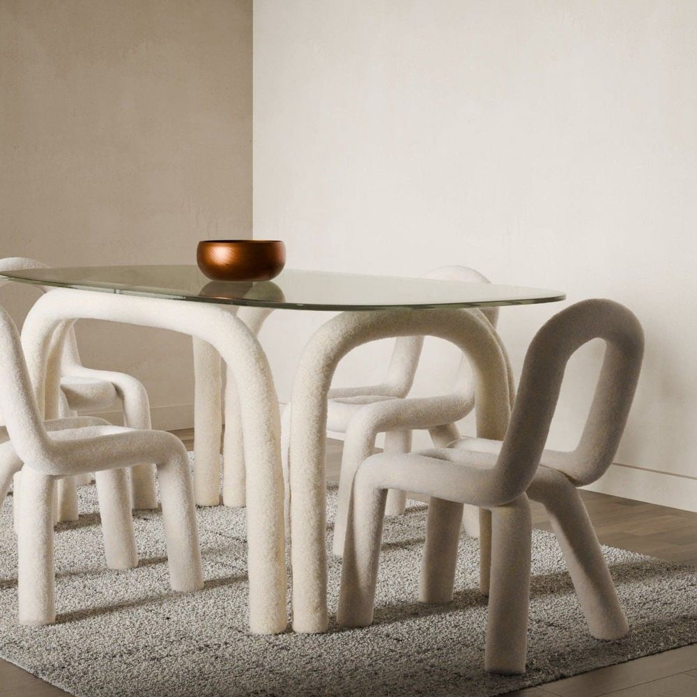 Bold Styled Dining Table - Rectangle - Limited Edition Shearling - 2