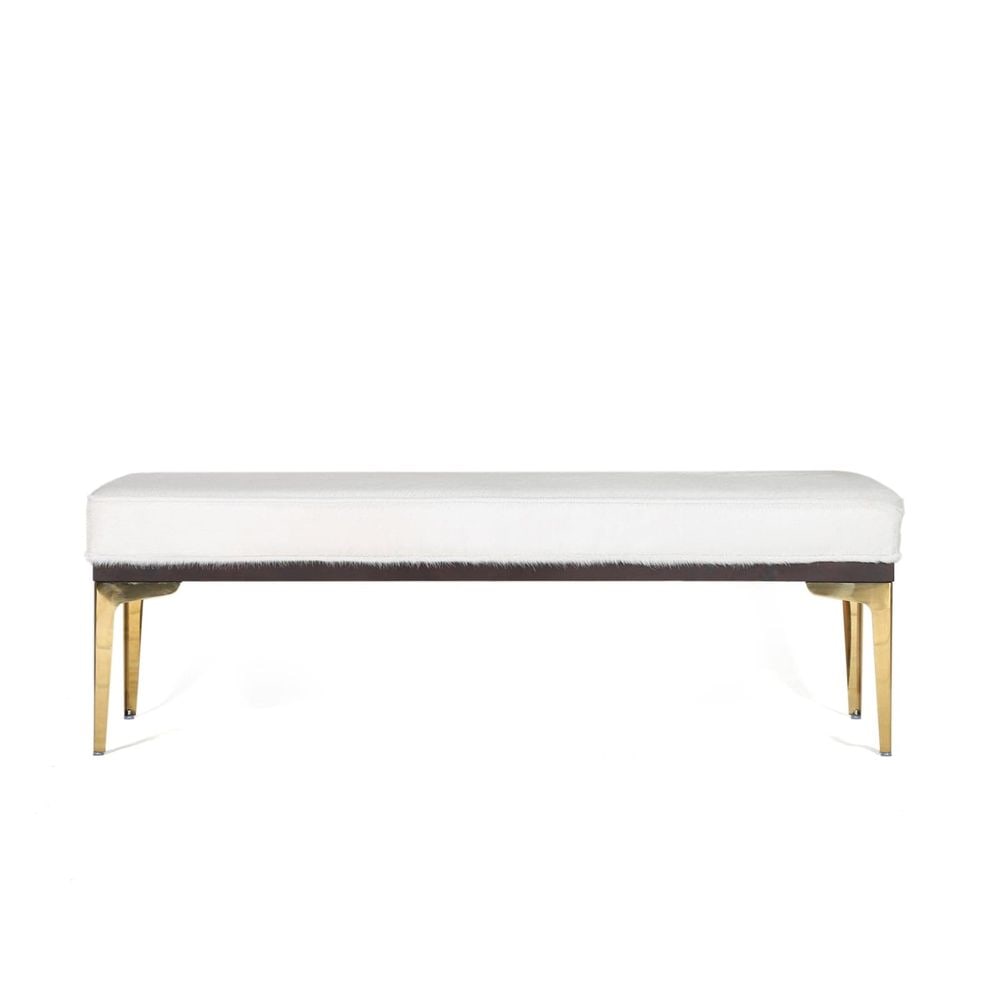 Stiletto Hair on Hide Bench - 55 - White (1 of 7)