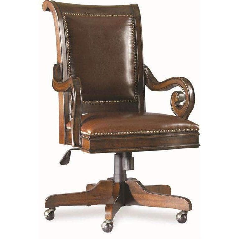 European Renaissance II Tilt Swivel Chair: Seat Dimensions: 19.63 Height x 21.25 Width x 21.38 Depth Arm Height: 25.75 Seat height adjusts: 19 5/8 to 22 5/8. Arm height adjusts: 25 3/4 to 28 3/4 Motion Type: Swivel Features:Tilt swivel.Pneumat