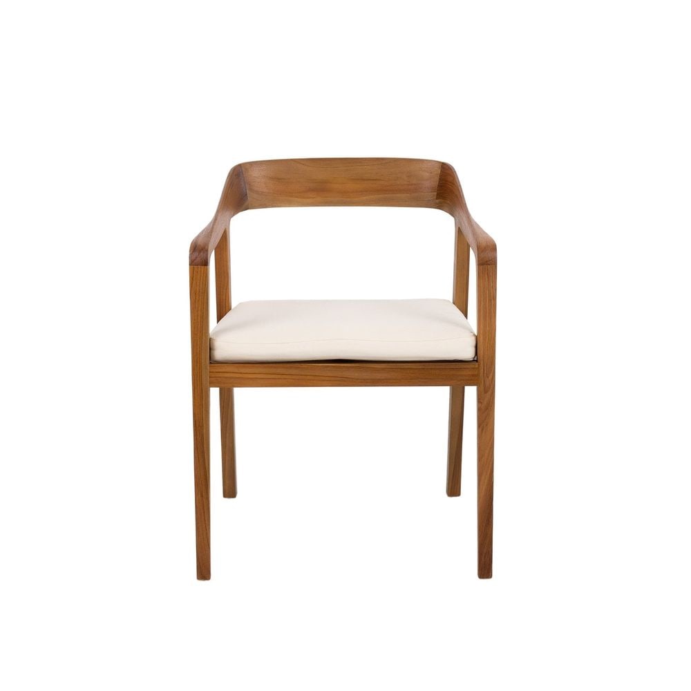 Teak Dining Arm Chair with Cushion (1 of 7)