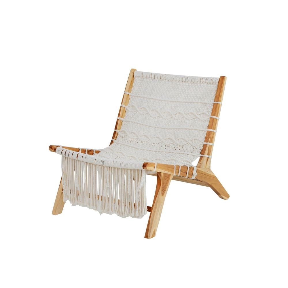 Macrame Armless Lounge Chair (1 of 7)