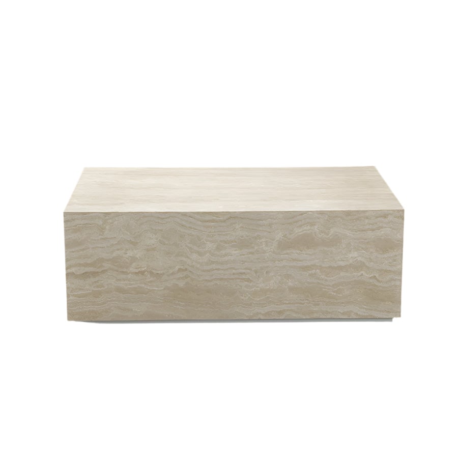 Travertine Inspired Rectangle Coffee Table - Large (1 of 3)