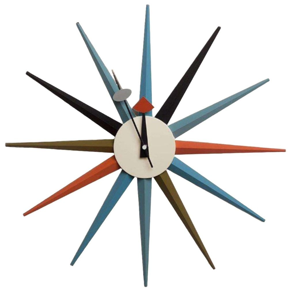 Sunburst Inspired Clock - Multi-color (1 of 3)