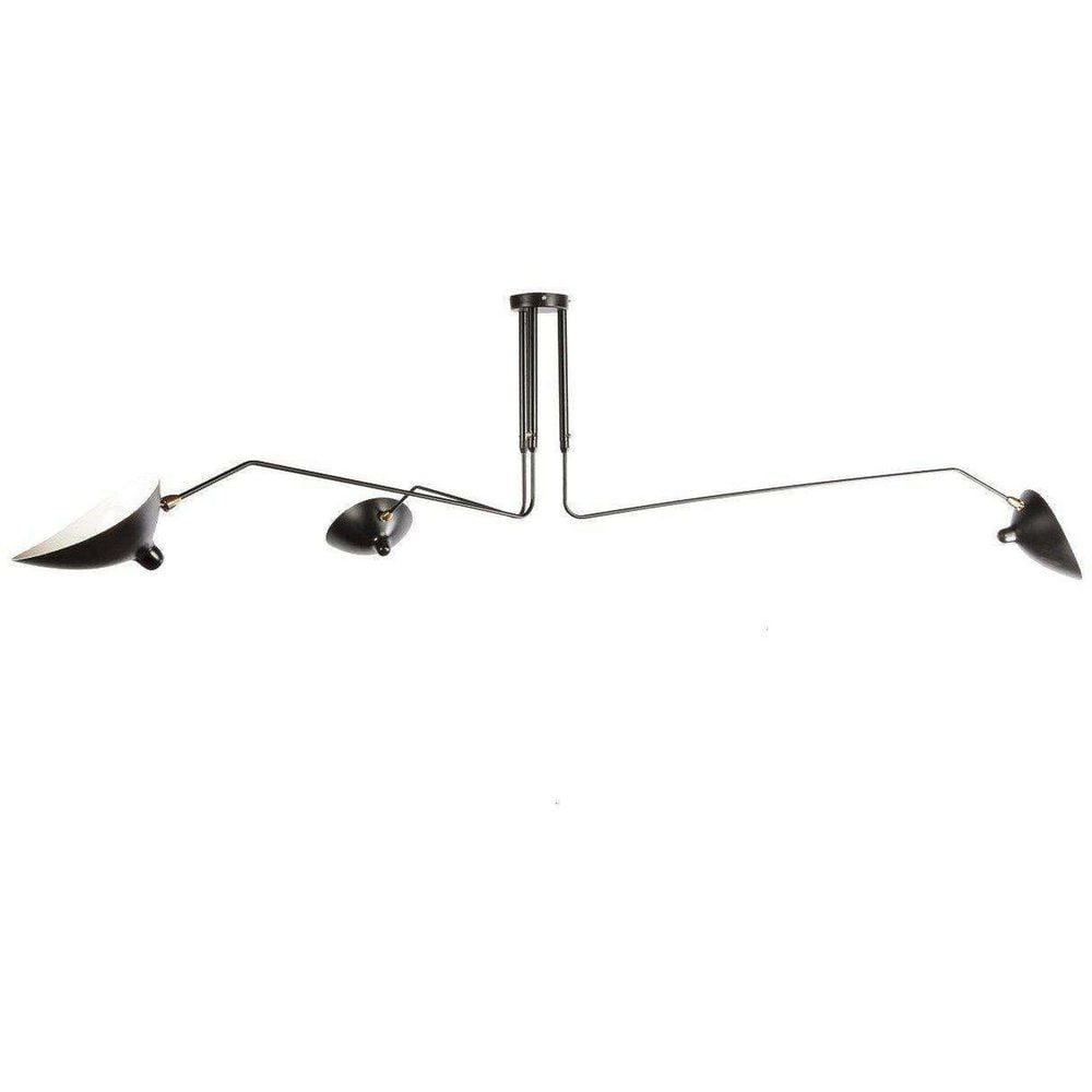Three-Arm Style Mouille Ceiling Lamp- Black (1 of 5)