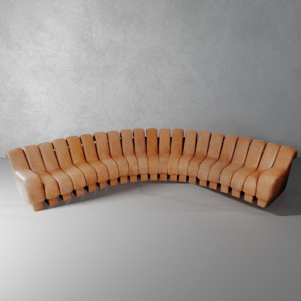 Non Stop Infinity Style Sofa Pieces- Middle Element- Brown (1 of 3)