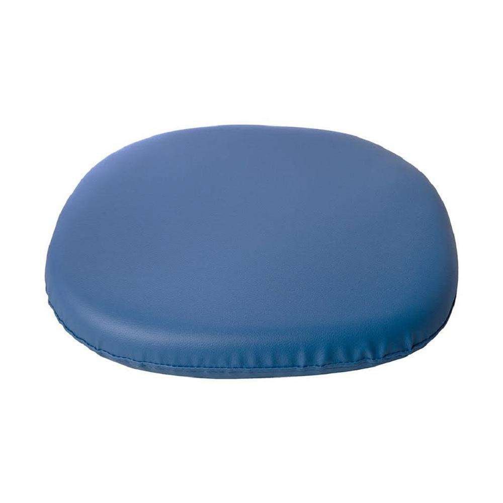 Pedestal Style Arm Chair Cushion - Blue: "Size: 4.5 H x 18.5 L x 18.5 DMaterials: Leatherette Polyurethane Cover and High Density Foam Fill"