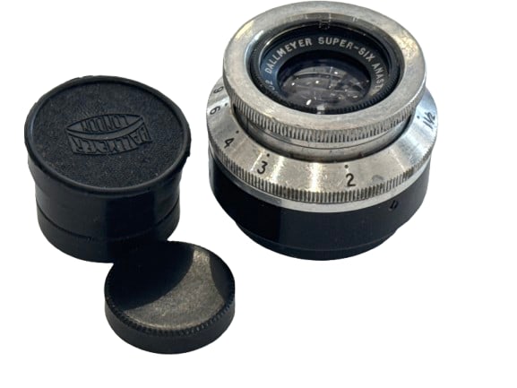 Dallmeyer super six 25mm f1.9: super six 25mm f1.9 with hood and lens caps body VG / optics VG 