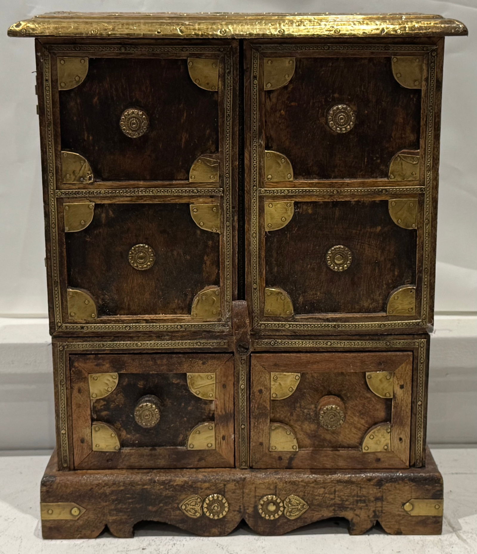 wooden cabinet with brass fittings (1 of 8)