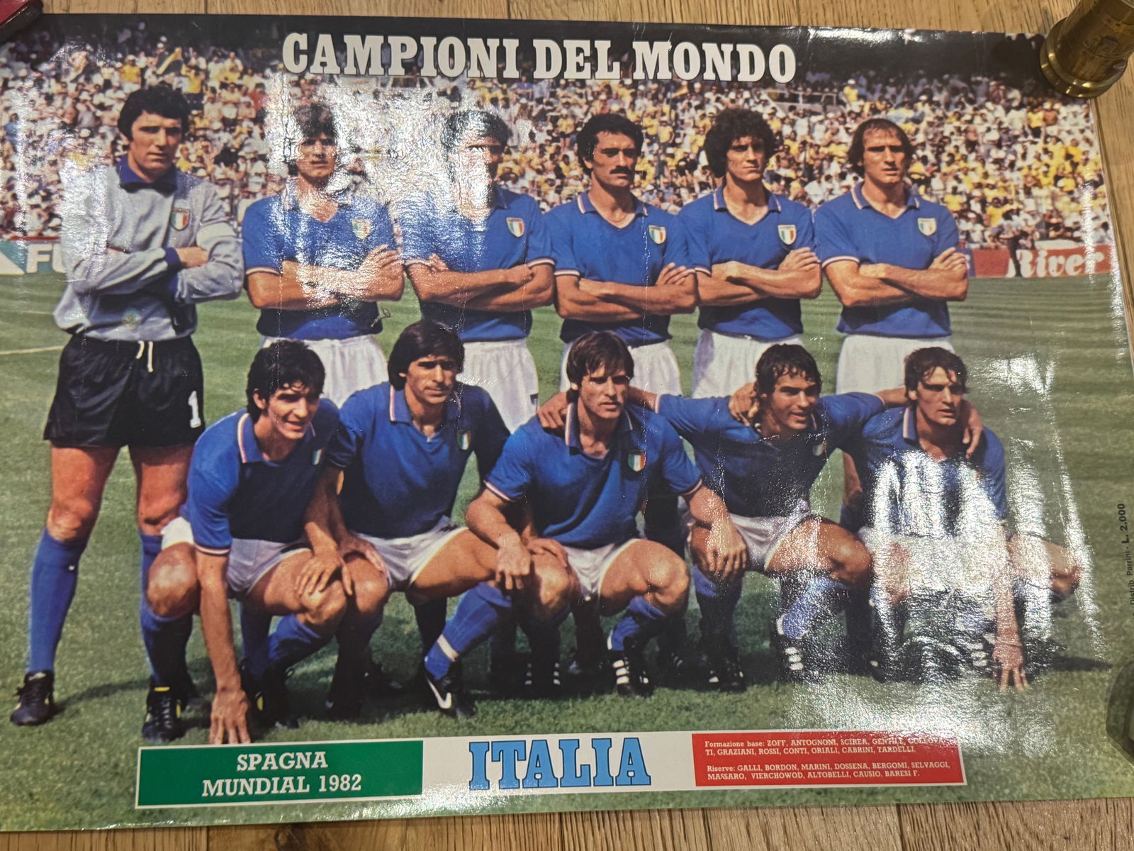 A 18 Poster 1982 Italy World Cup Greg Hildebrandt: 1) WWII Air Power DemonstrationOctober 8–11Harlingen International Airport, Harlingen, Texas2) vintage illustrated Las Vegas map poster (cartoon / pictorial map style), likely 1960s–1970s, with