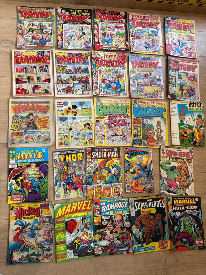 32 dandy spider man mixed comics: mixed comics condition fair