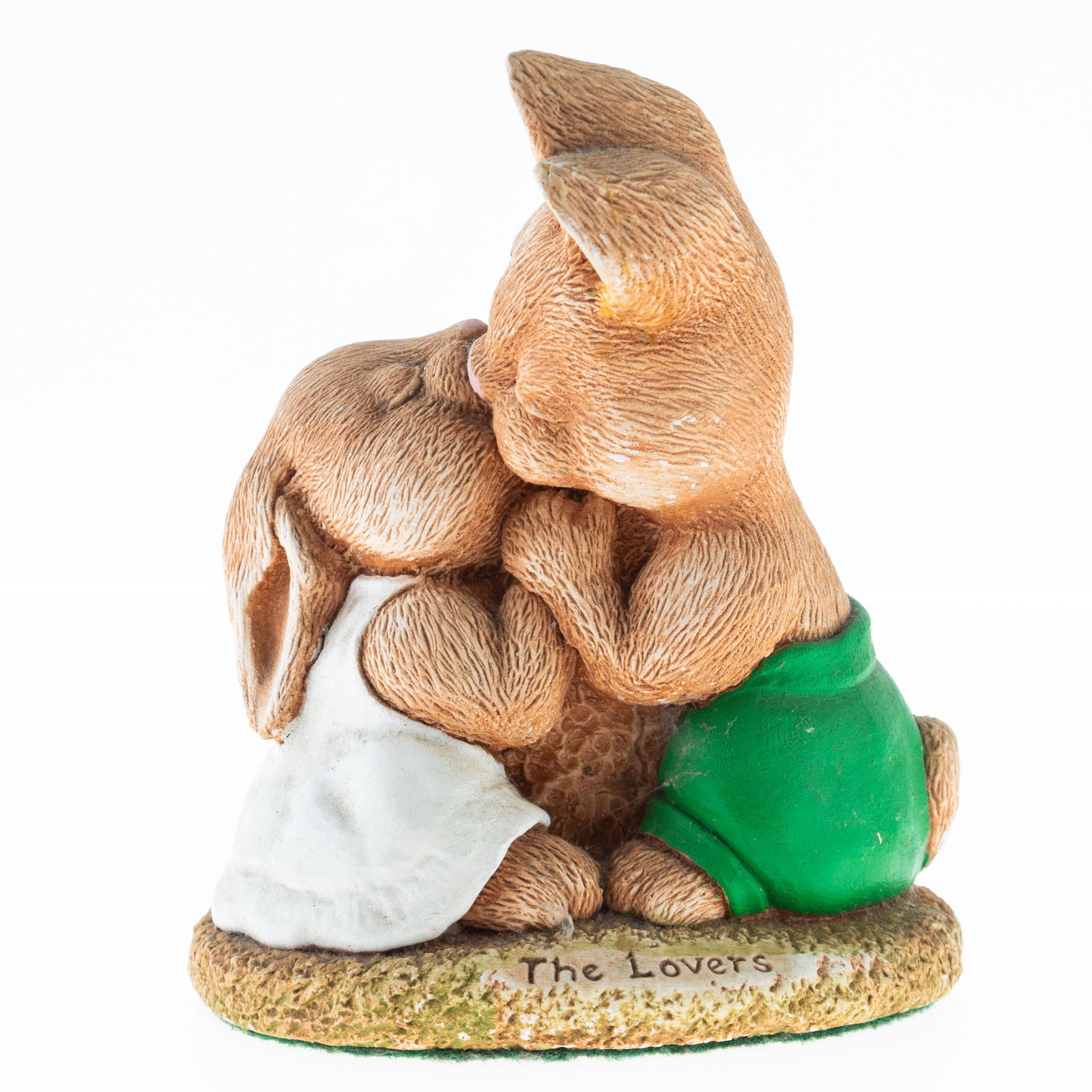 Vintage Hand Painted Rabbit Ceramic Sculpture Group (1 of 1)