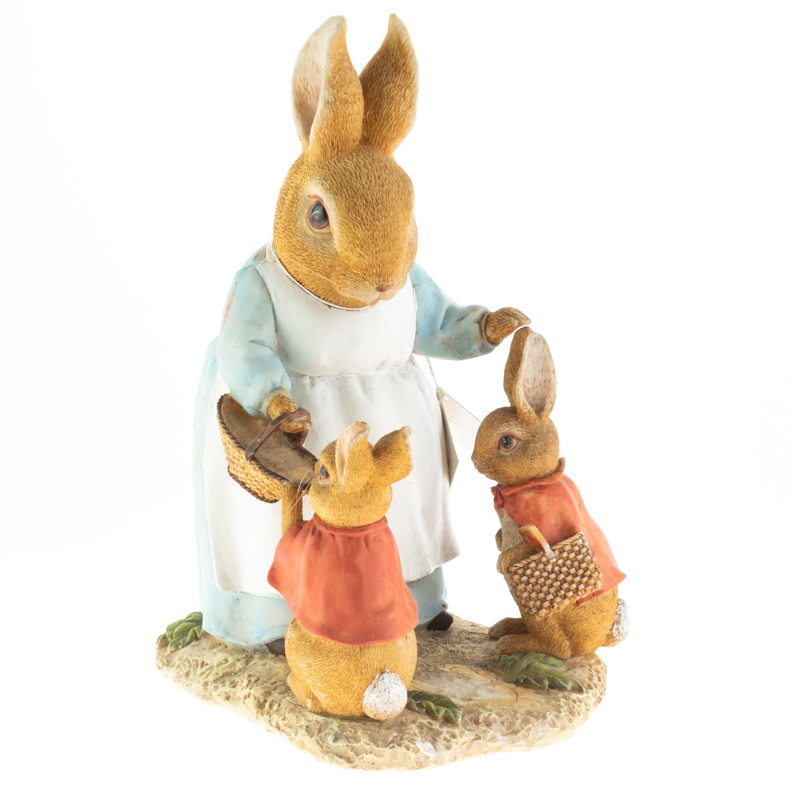 Beatrix Potter Large Hand-Painted Rabbits Sculpture (1 of 1)