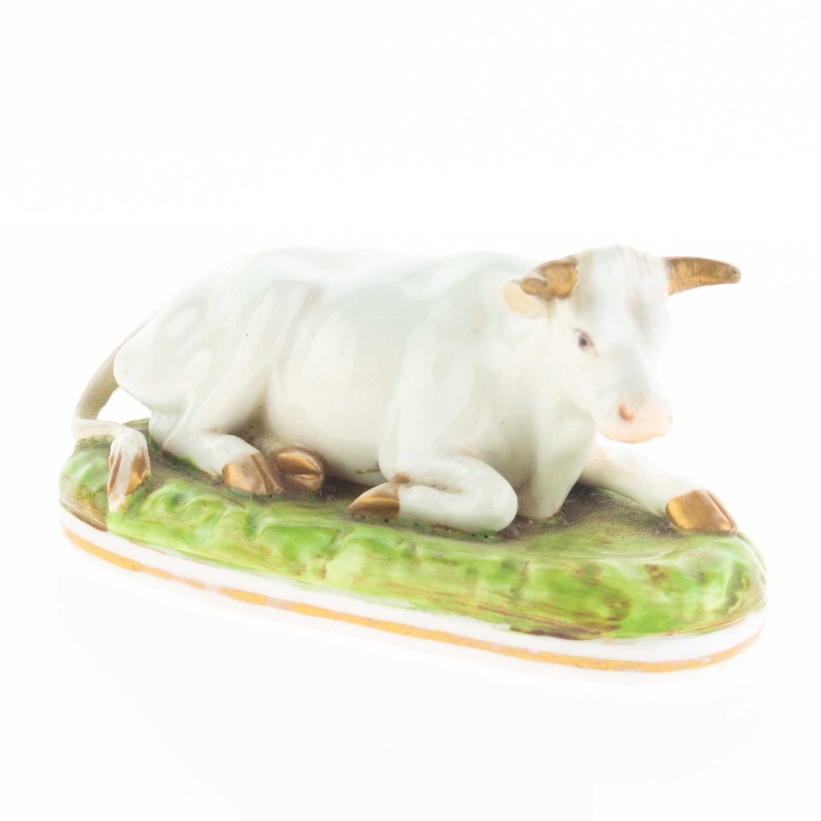 19Th C Staffordshire Polychrome Pottery Pearlware Ceramic Cow Figure (1 of 2)