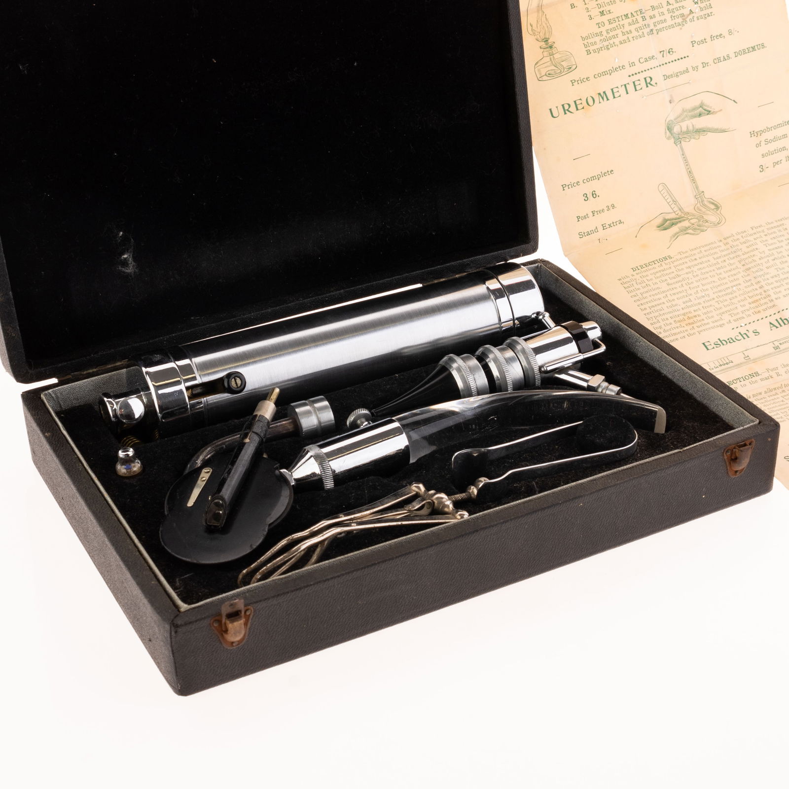Antique Otoscope Medical Ear Examination Instrument Kit Early 20Th Century (1 of 2)