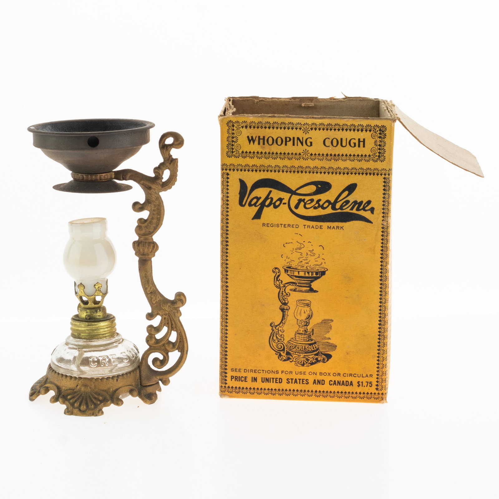 Antique Medical Vaporizer Vapo-Cresolene Box Kit Remedy For Respiratory Ailments 19Th Century: Height: 16.0 cm, Width: 10.0 cm. It is the responsibility of the Buyer to carefully examine each lot and form their own judgment regarding its condition, description, provenance, and authenticity prio