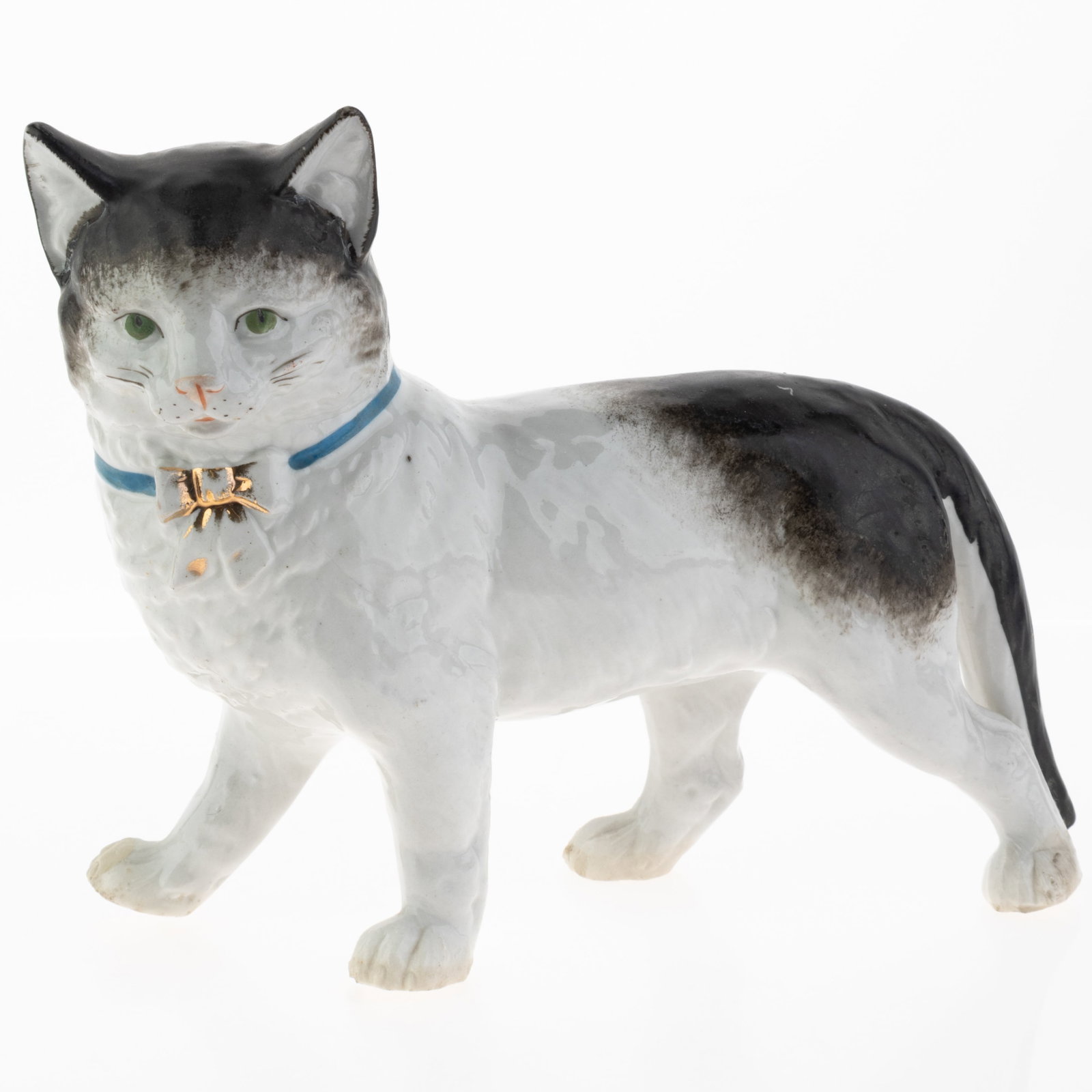 Antique Continental Polychrome Bisque Porcelain Ceramic Cat Figure 19Th Century: Height: 16.0 cm, Width: 21.0 cm. It is the responsibility of the Buyer to carefully examine each lot and form their own judgment regarding its condition, description, provenance, and authenticity prio