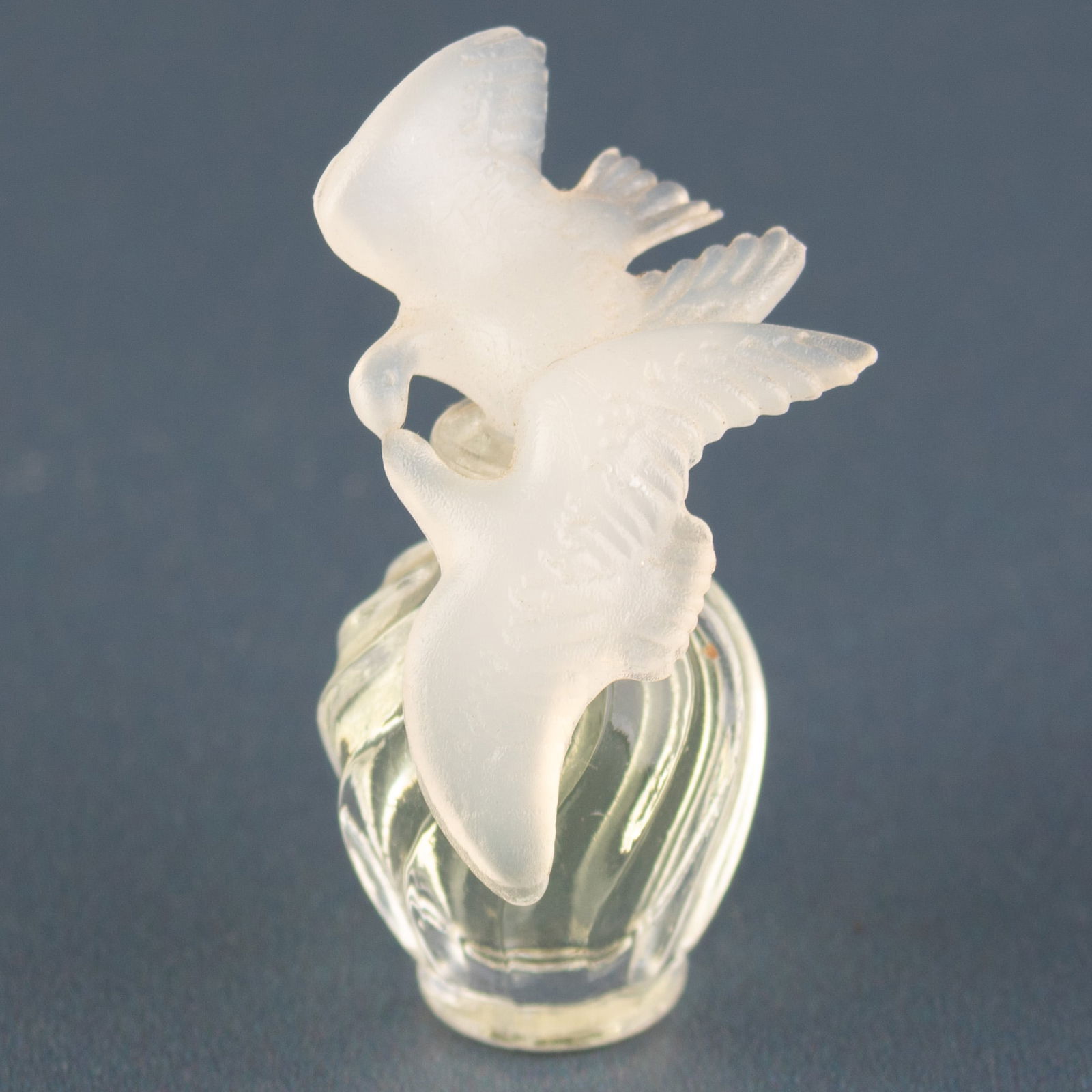 Lalique French Frosted Crystal Glass Perfume Scent Bottle With Birds Sculpture Top (1 of 2)