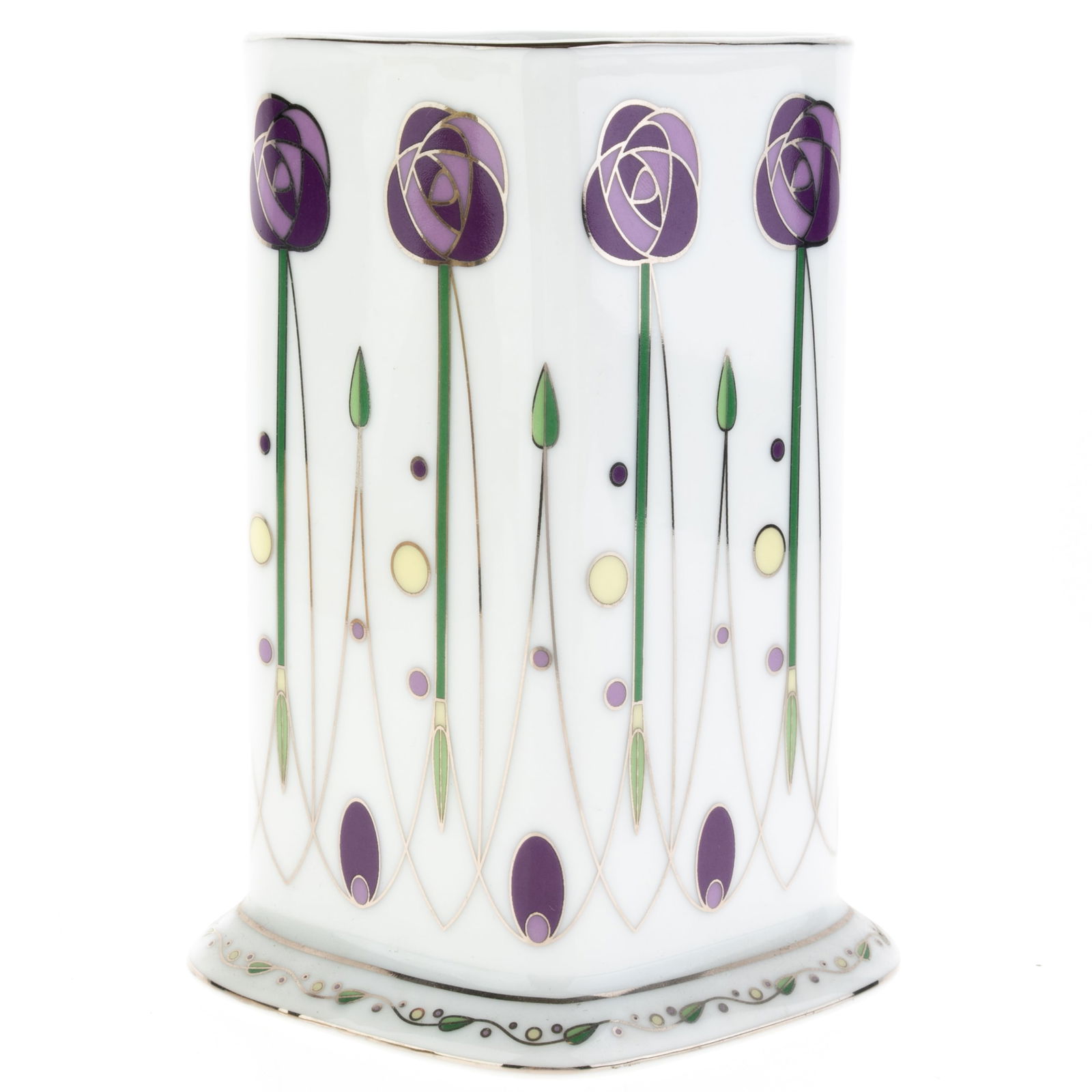 Charles Rennie Mackintosh Pattern Porcelain Ceramic Vase (1 of 2)