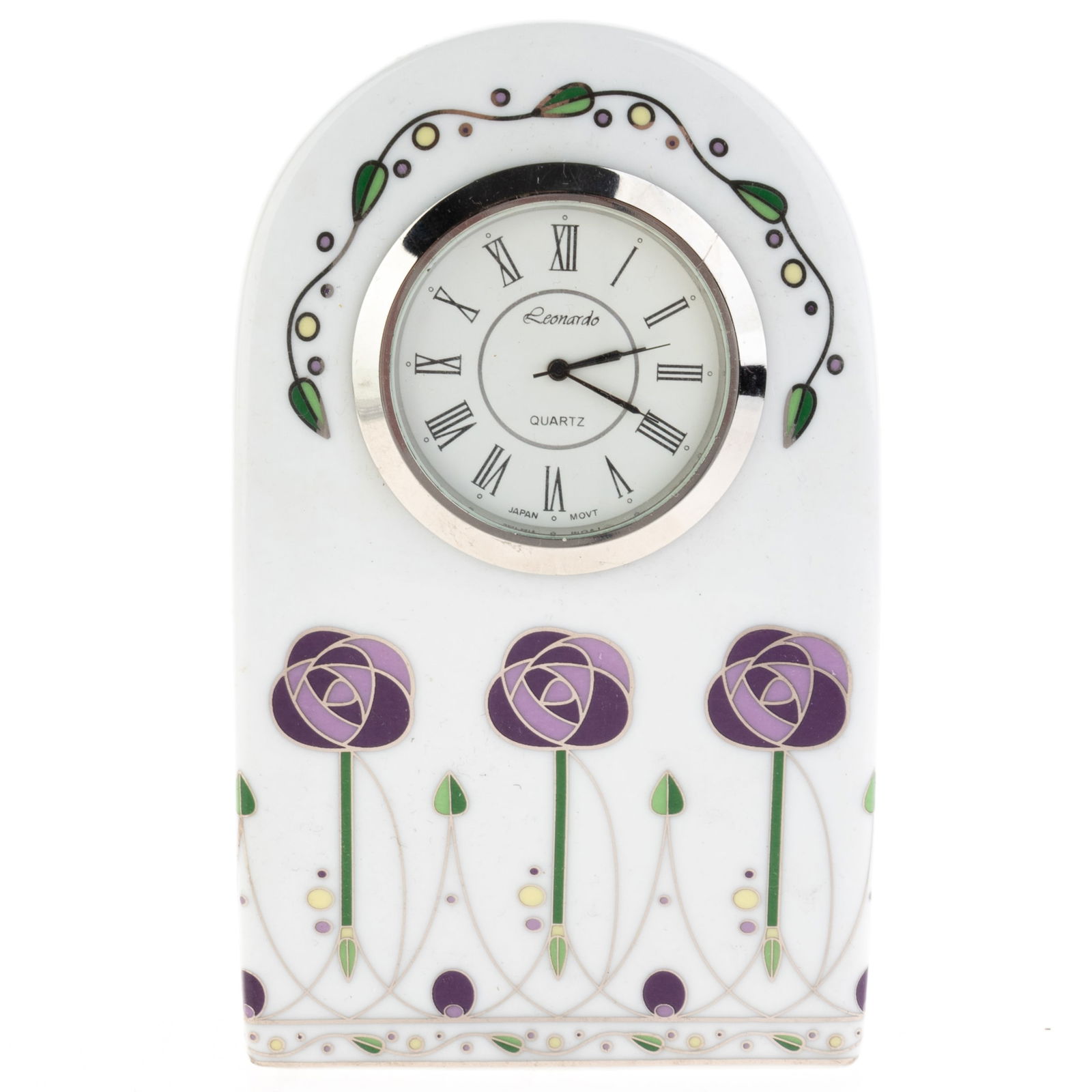 Charles Rennie Mackintosh Pattern Porcelain Ceramic Mantel Clock (1 of 2)