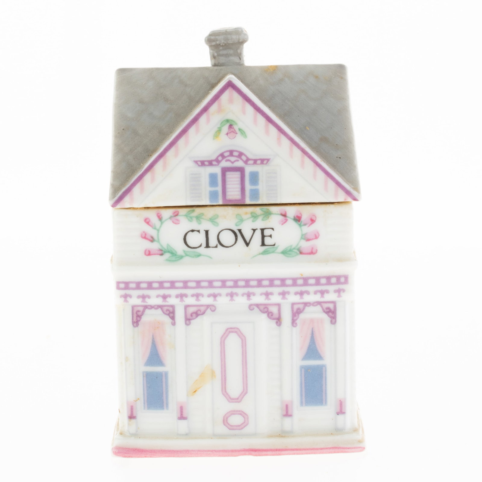 Vintage Lenox Spice Village Porcelain Clove Jar In The Form Of A Miniature Victorian House (1 of 1)
