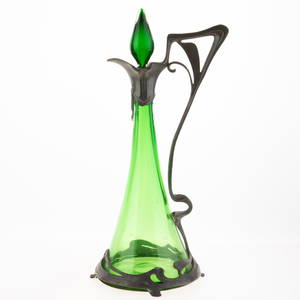 Antique Art Nouveau German Pewter Claret Jug By Wmf Wurttembergische Metallwarenfabrik