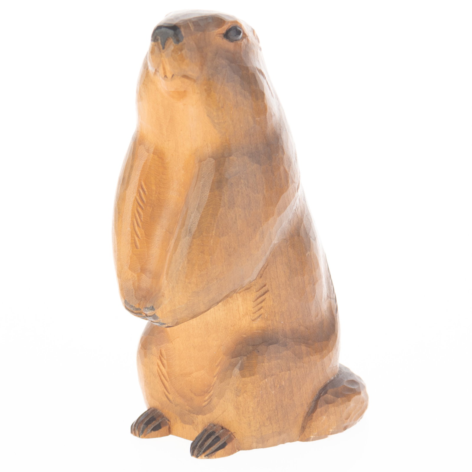 Mid Century Hand Carved Wood Prairie Dog Folk Art Scupture (1 of 4)