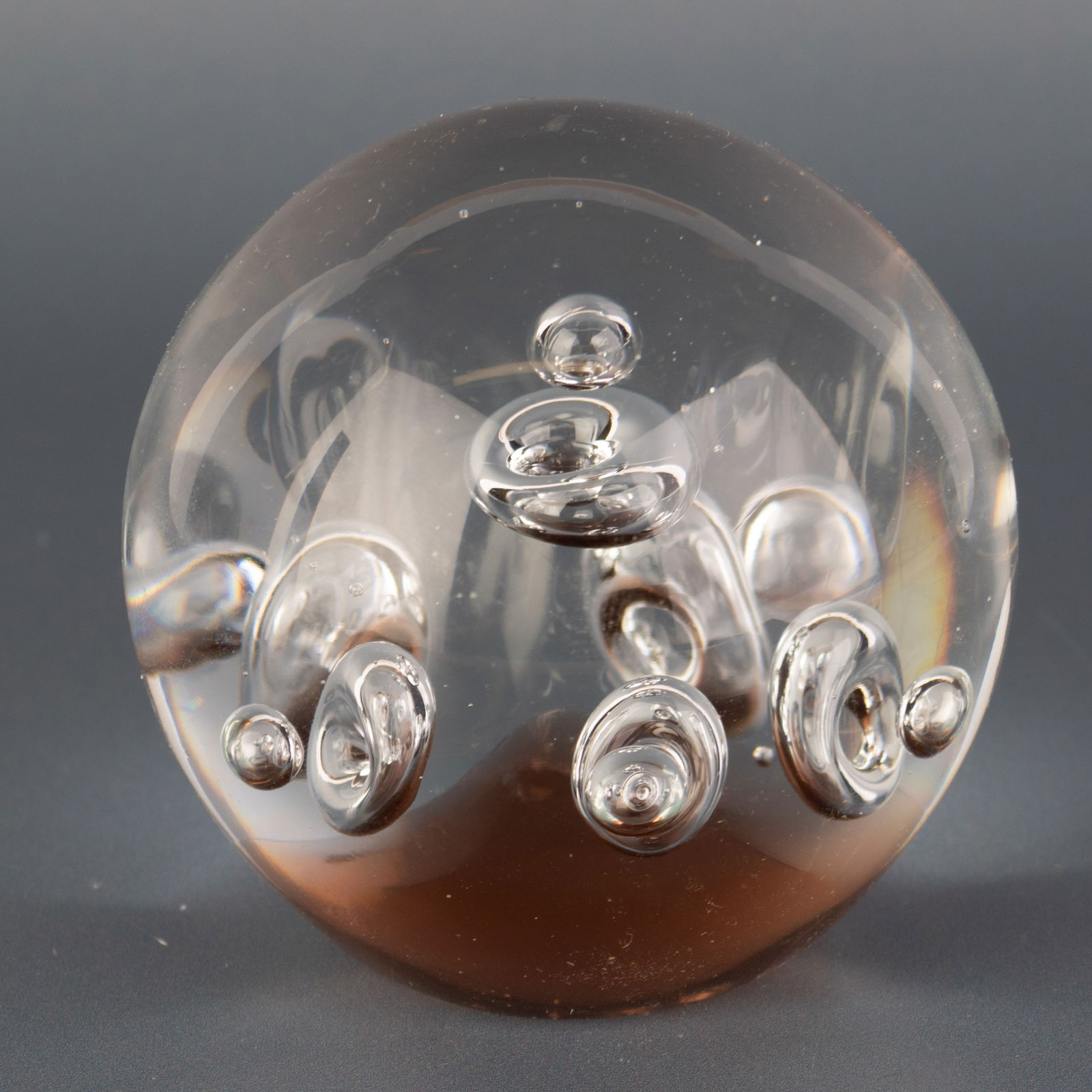 Mid Century Hand Blown Studio Glass Bubbles Paperweight (1 of 5)