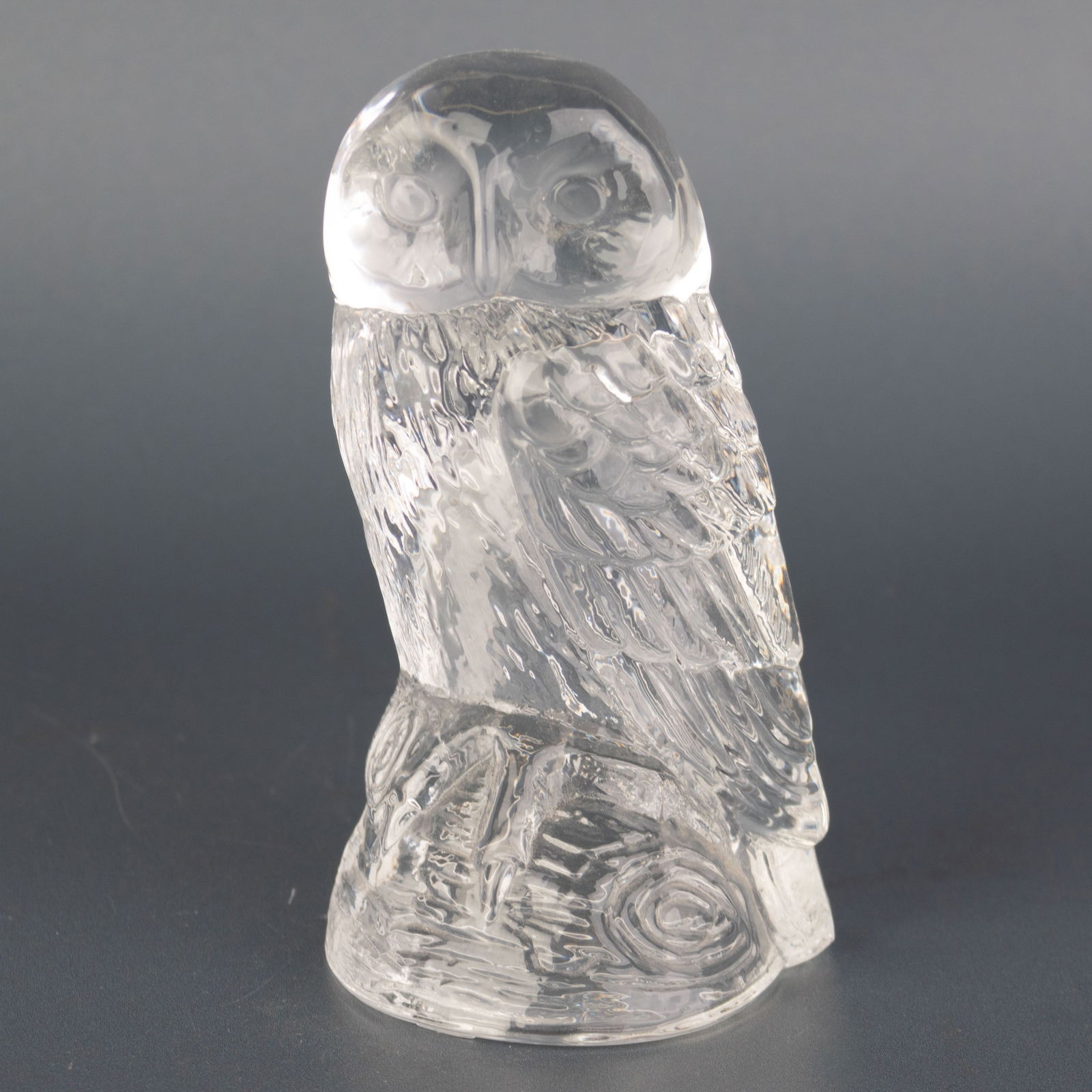 Vintage Crystal Glass Owl Paperweight (1 of 5)