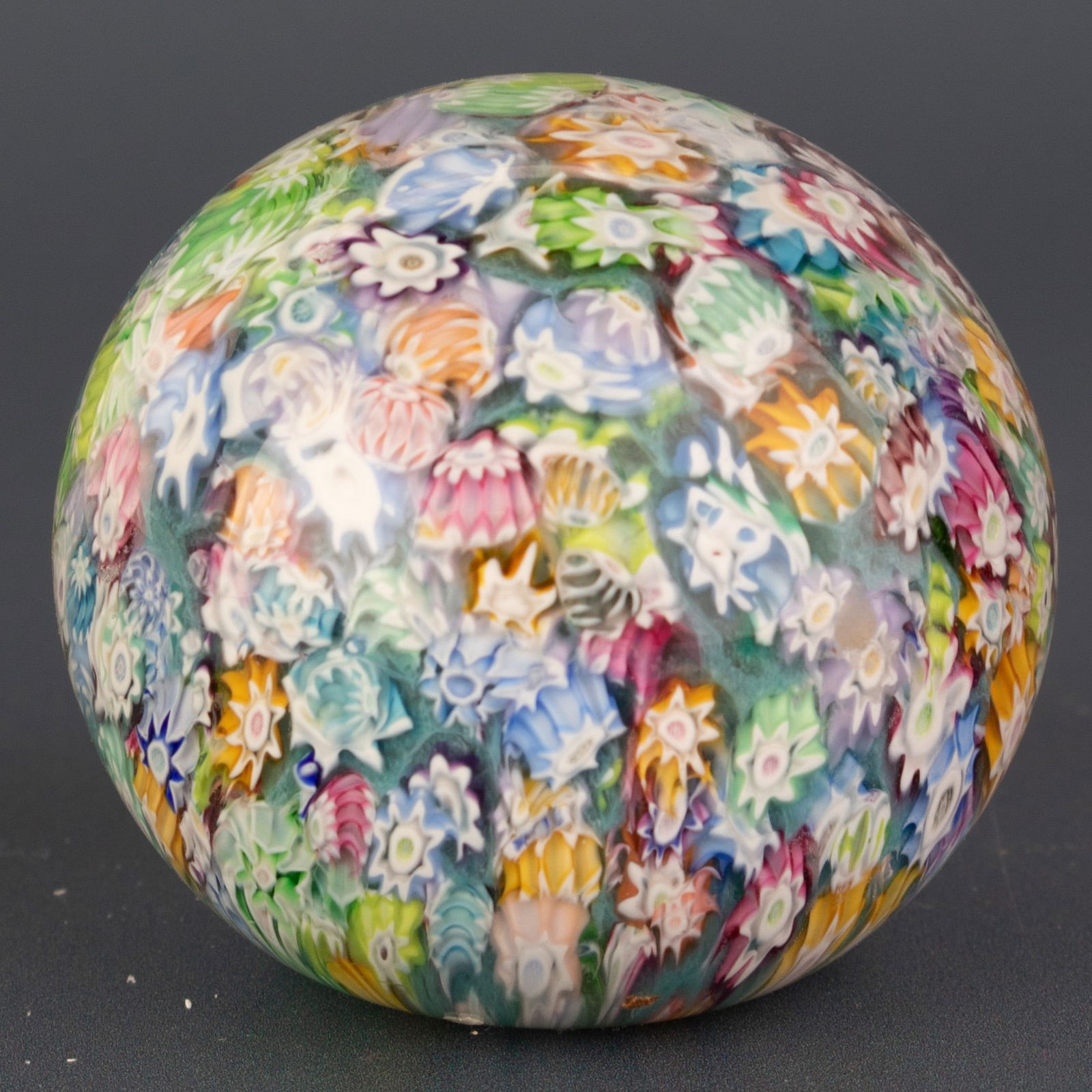 1960'S Hand Blown Perthshire Scottish Millefiori Glass Pp7 "Aladdin'S Cave" Paperweight: (Height: 4.0 cm, Width: 5.0 cm) It is the responsibility of the Buyer to carefully examine each lot and form their own judgment regarding its condition, description, provenance, and authenticity prior