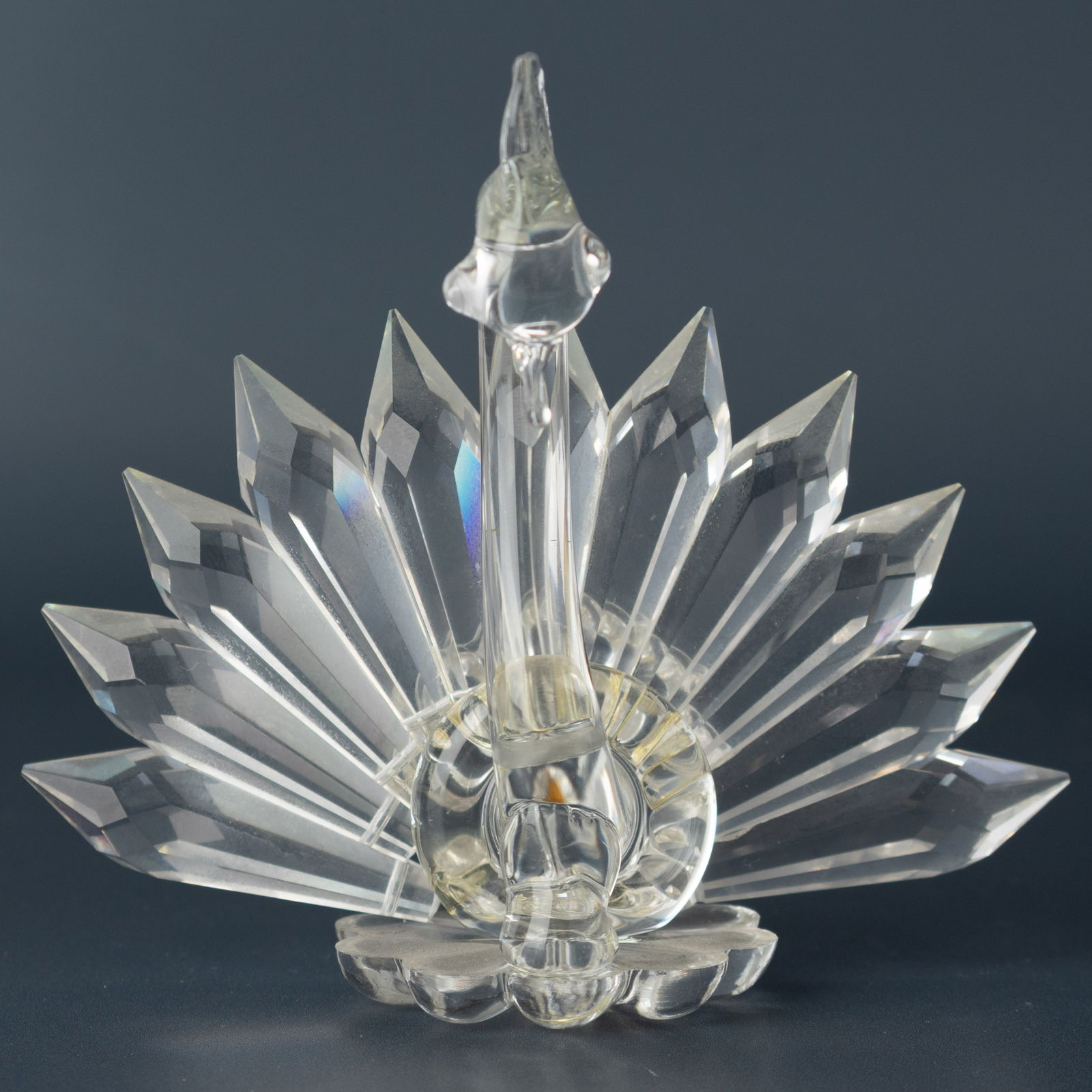Vintage Swarovski Style "Iris Arc" Crystal Peacock Figurine (1 of 5)