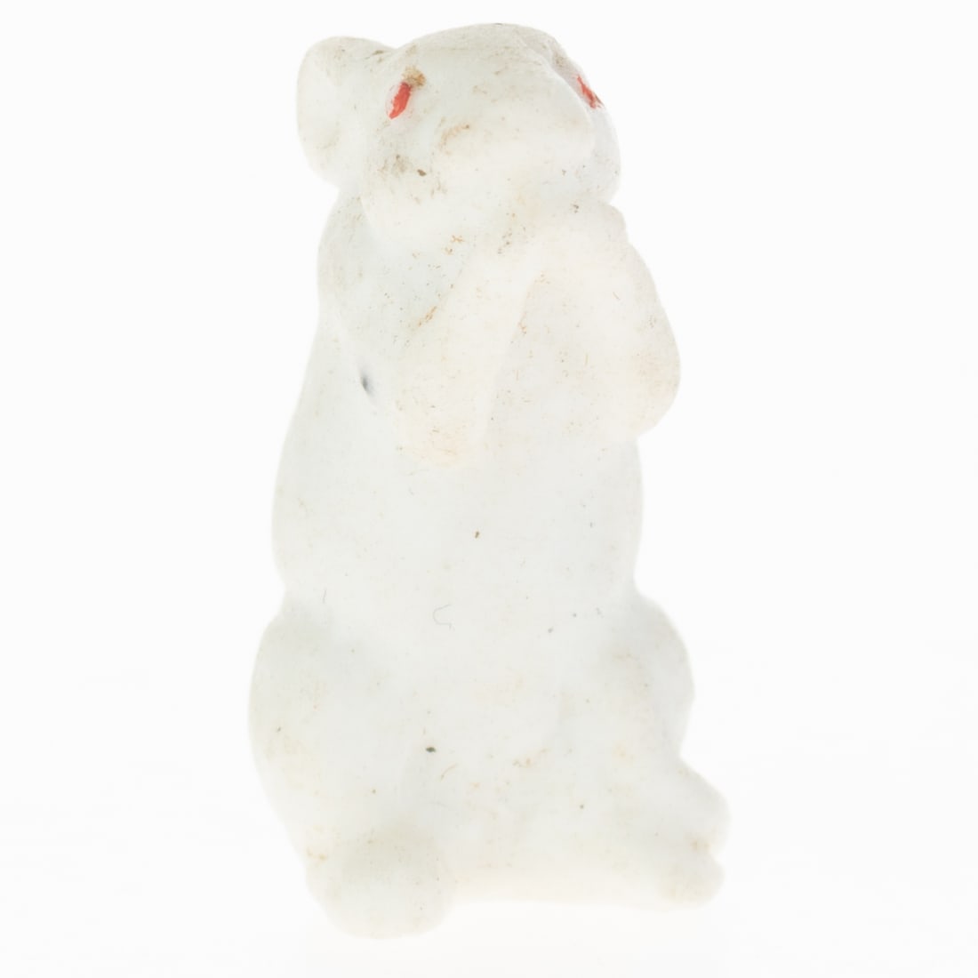 Antique German Hand Painted Bisque Porcelain Seated White Mouse Figurine Model Early 20Th Century: (Height: 2.0 cm, Width: 1.0 cm) It is the responsibility of the Buyer to carefully examine each lot and form their own judgment regarding its condition, description, provenance, and authenticity prior