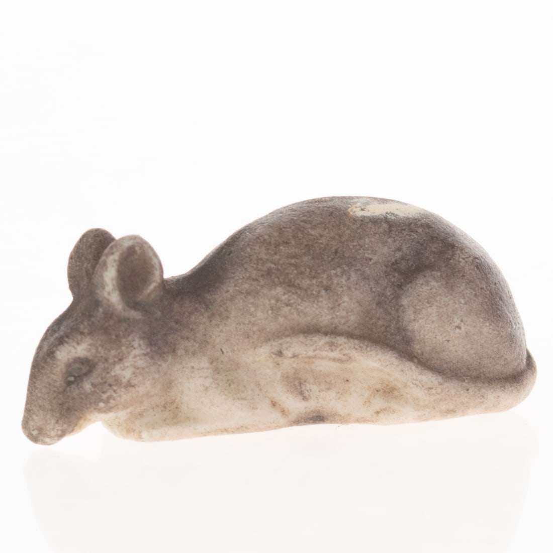 Antique German Hand Painted Bisque Porcelain Mouse Figurine Model Early 20Th Century: (Height: 0.8 cm, Width: 2.5 cm) It is the responsibility of the Buyer to carefully examine each lot and form their own judgment regarding its condition, description, provenance, and authenticity prior