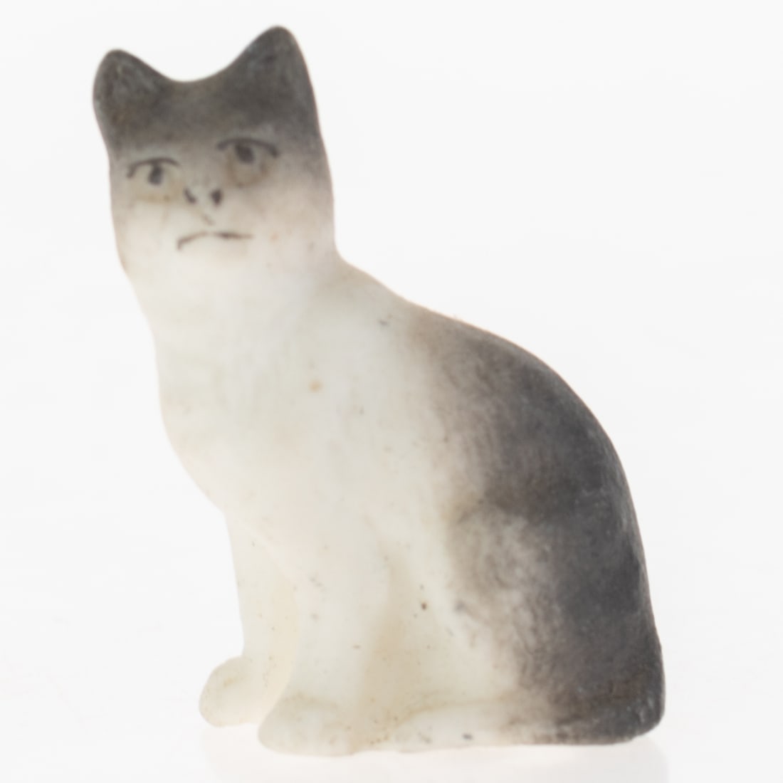 Antique German Hand Painted Bisque Porcelain Seated Cat Figurine Model Early 20Th Century (1 of 5)