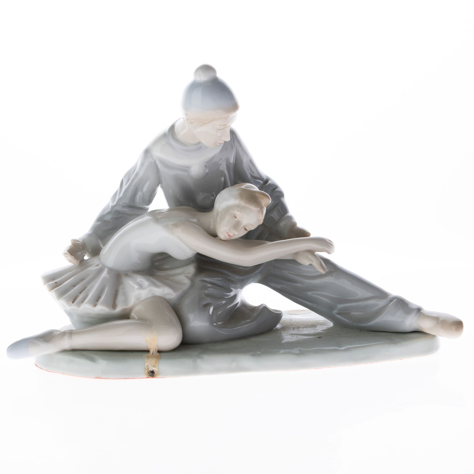 Lladro Style Fine Porcelain Ballerina & Jester Figure Group (1 of 4)