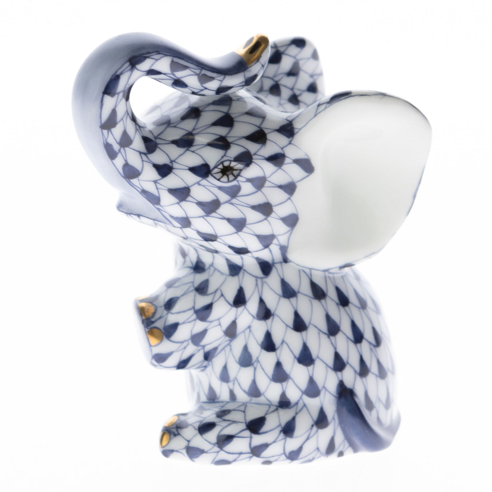 Herend Hungary Hand Painted Porcelain Baby Elephant Figurine (1 of 5)