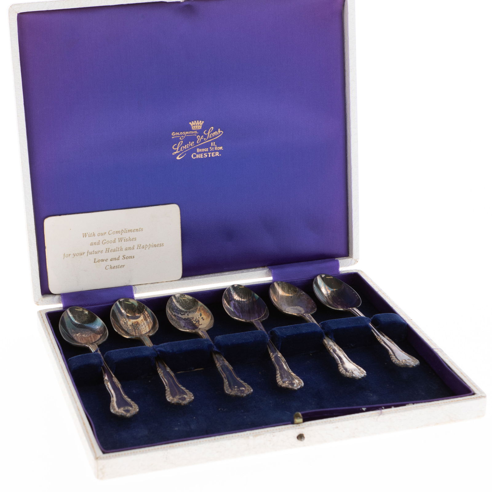 Vintage Lowe & Sons Set Of Six Silver Plated Spoons (1 of 5)