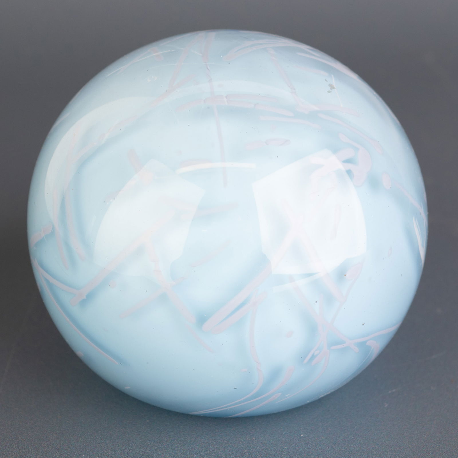 Vintage Studio Glass Opalescent Paperweight Inscribed On The Base (1 of 4)