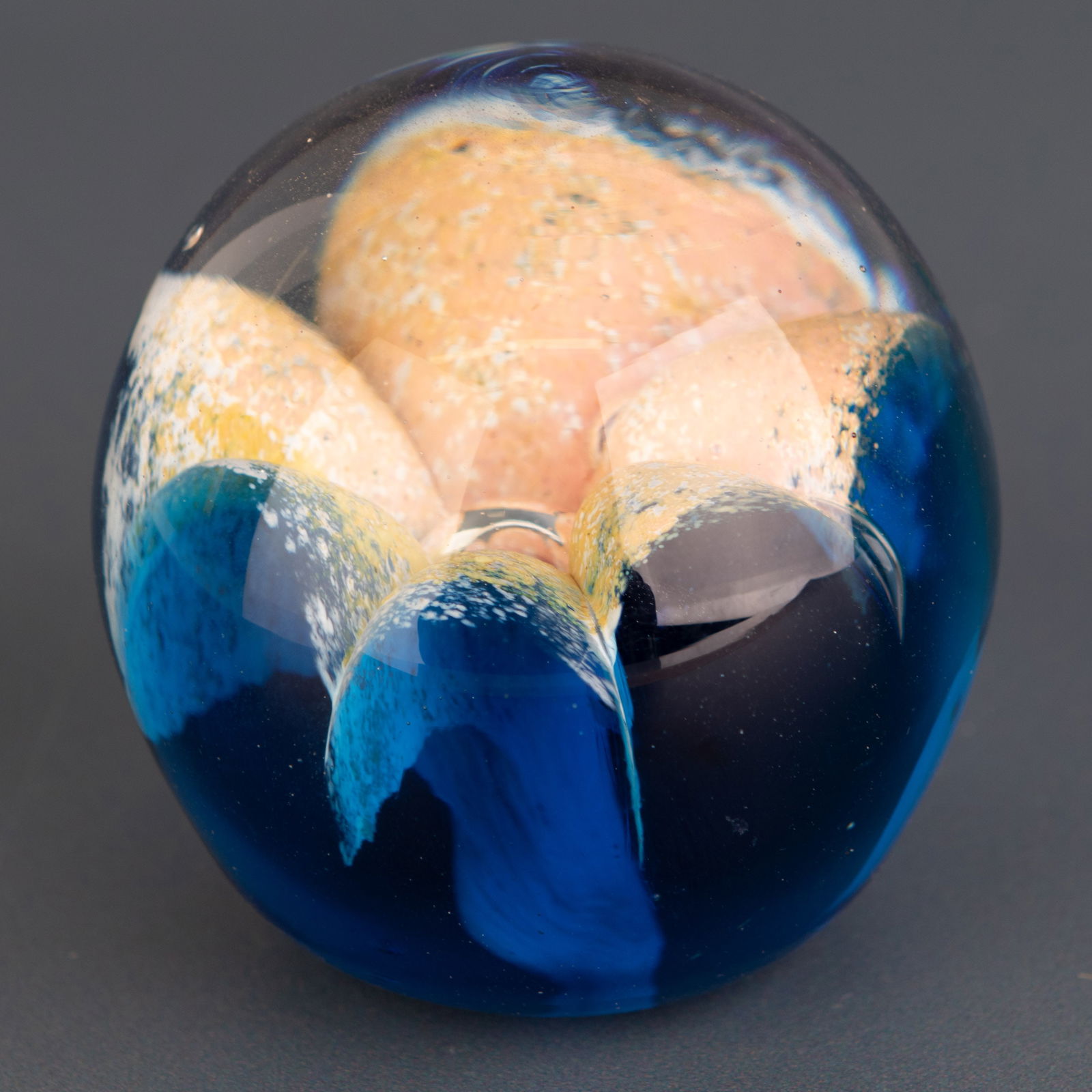 Mid Century Vintage Hand Blown Maltese Glass Paperweight Signed Mdina (1 of 5)