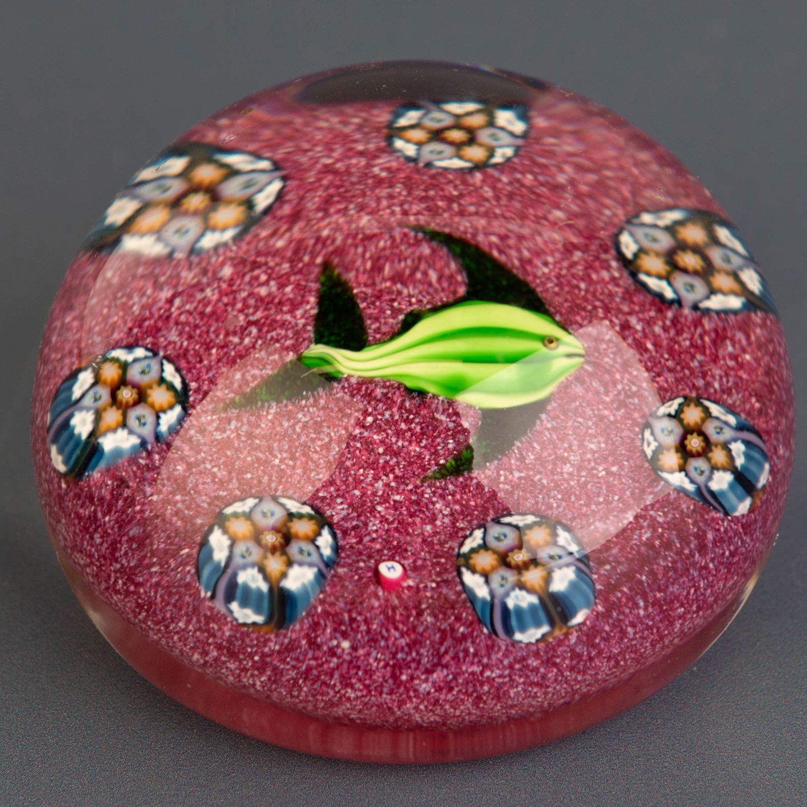 Paul Ysart (Scottish, 1904-1979) Hand Blown Glass Fish Paperweight (1 of 6)