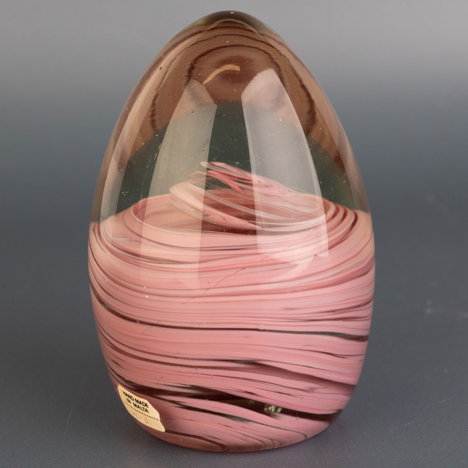 Hand Signed Mid Century Vintage Maltese Hand Blown Glass Paperweight (1 of 5)