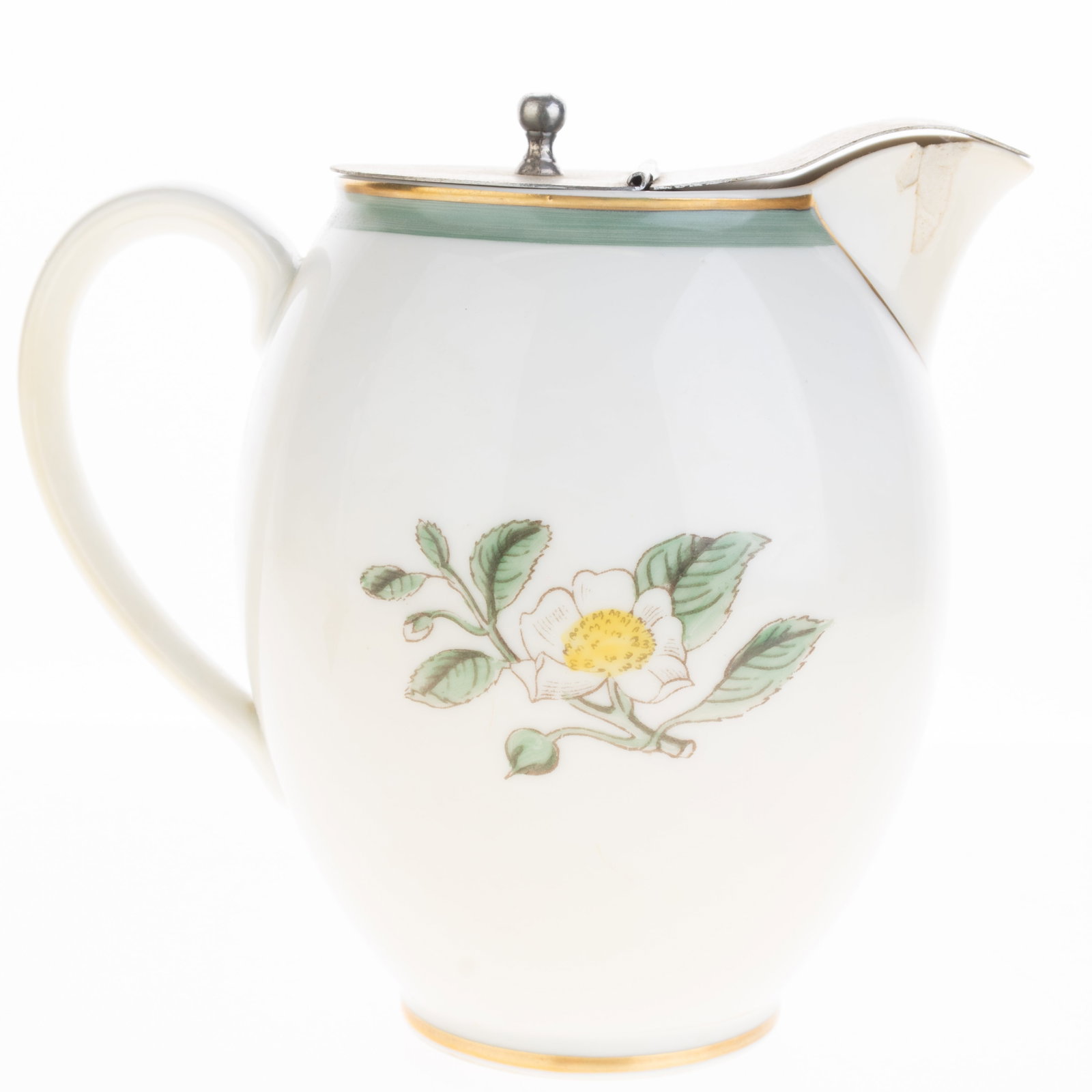 Royal Copenhagen Danish Art Nouveau Porcelain Floral Jug: (Height: 14.5 cm, Width: 14.5 cm) It is the responsibility of the Buyer to carefully examine each lot and form their own judgment regarding its condition, description, provenance, and authenticity pri