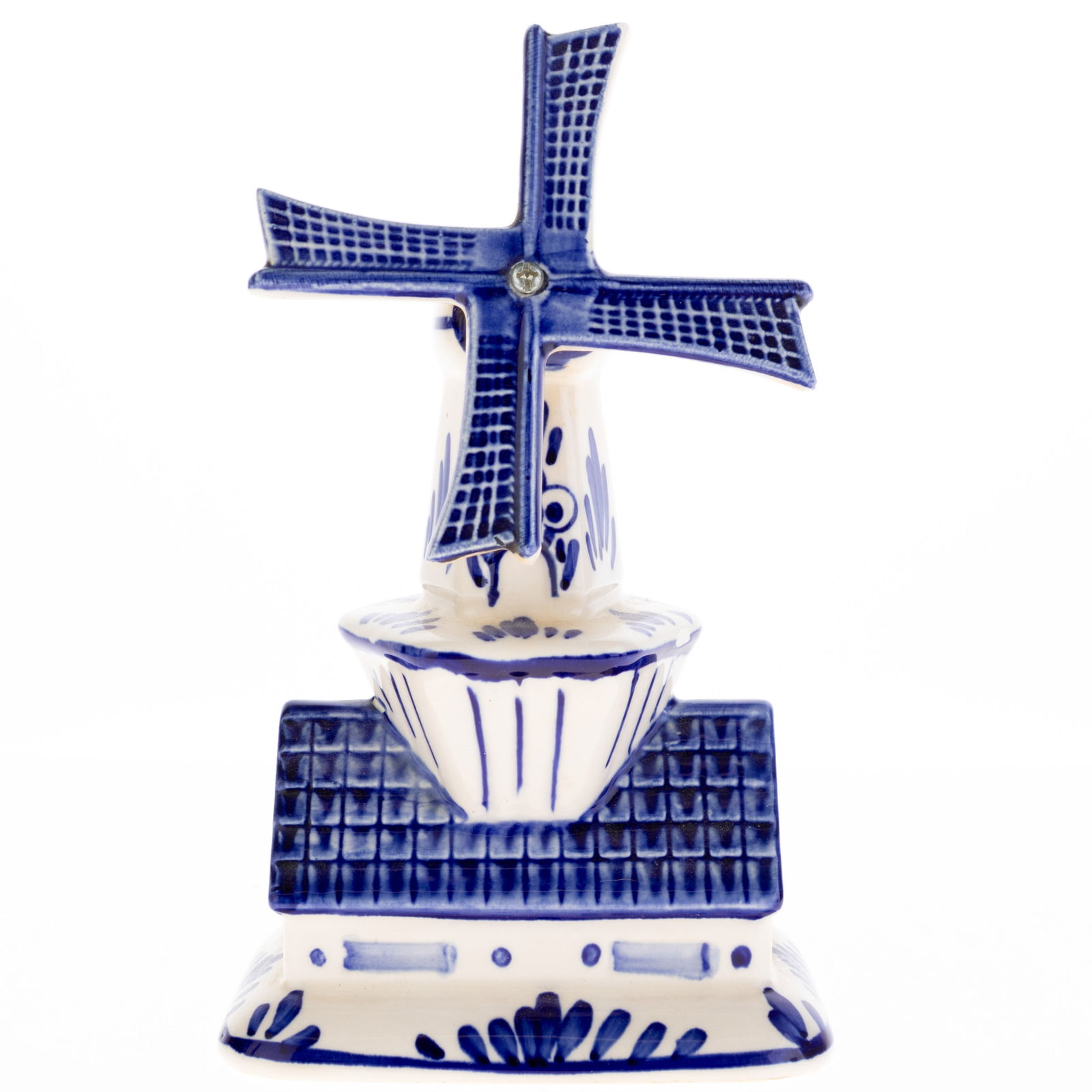 Vintage Dutch Hand Painted Delft Blue Ceramic Faience Pottery Windmill (1 of 5)