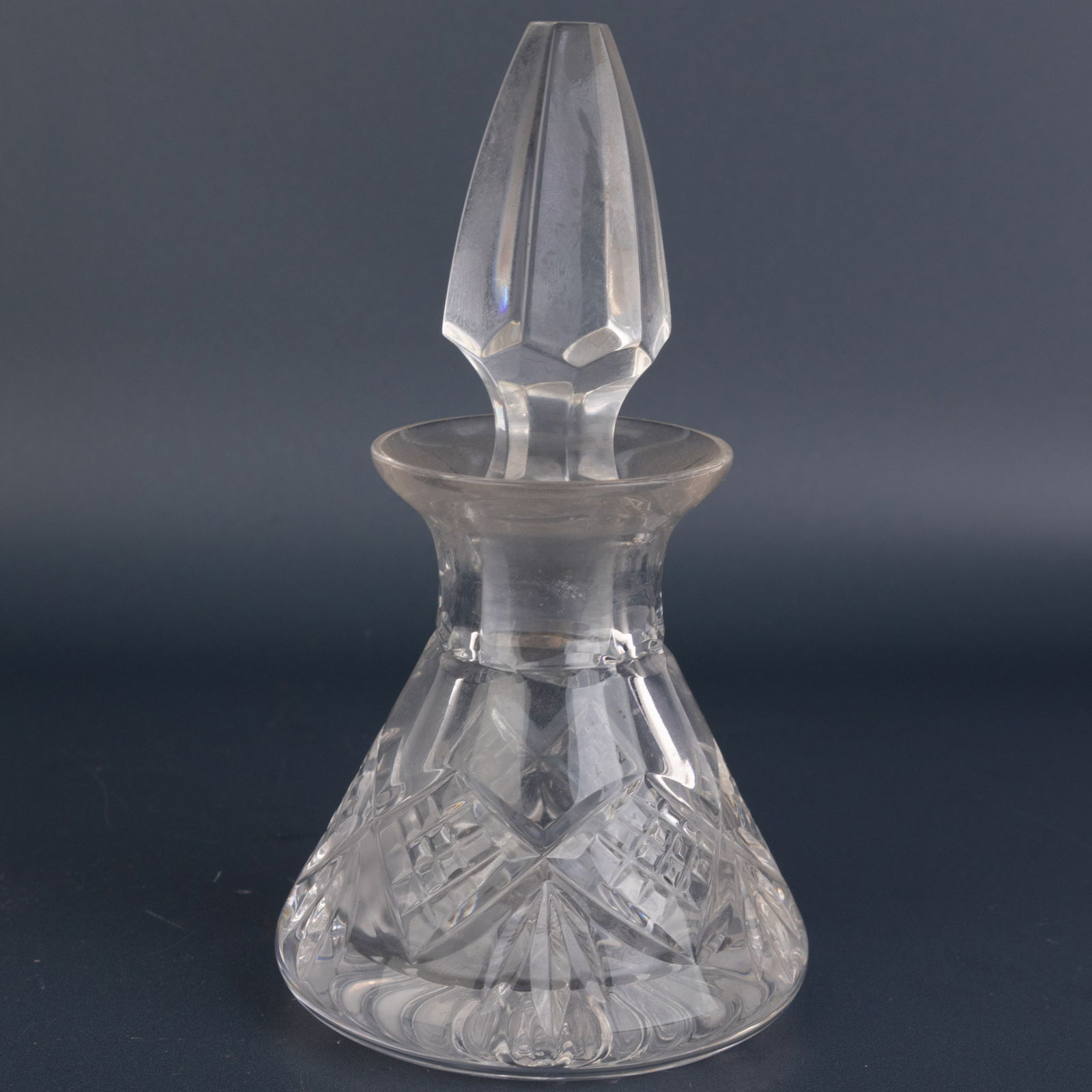 Art Deco Vintage Cut Crystal Glass Perfume Scent Bottle (1 of 4)