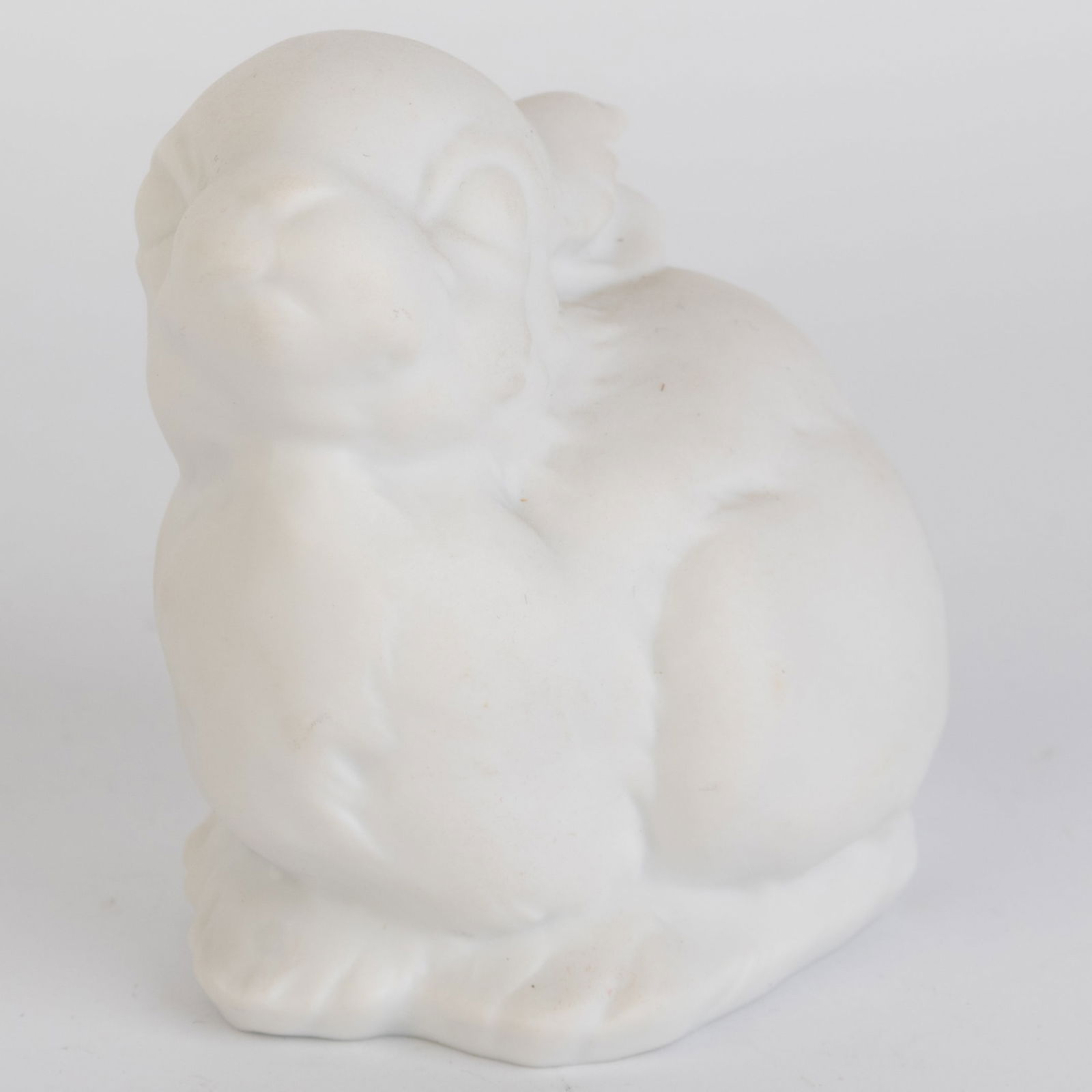 West German Kaiser Bisque Porcelain Seated Bunny Rabbit Figurine: (Height: 6.2 cm, Width: 6.5 cm) It is the responsibility of the Buyer to carefully examine each lot and form their own judgment regarding its condition, description, provenance, and authenticity prior