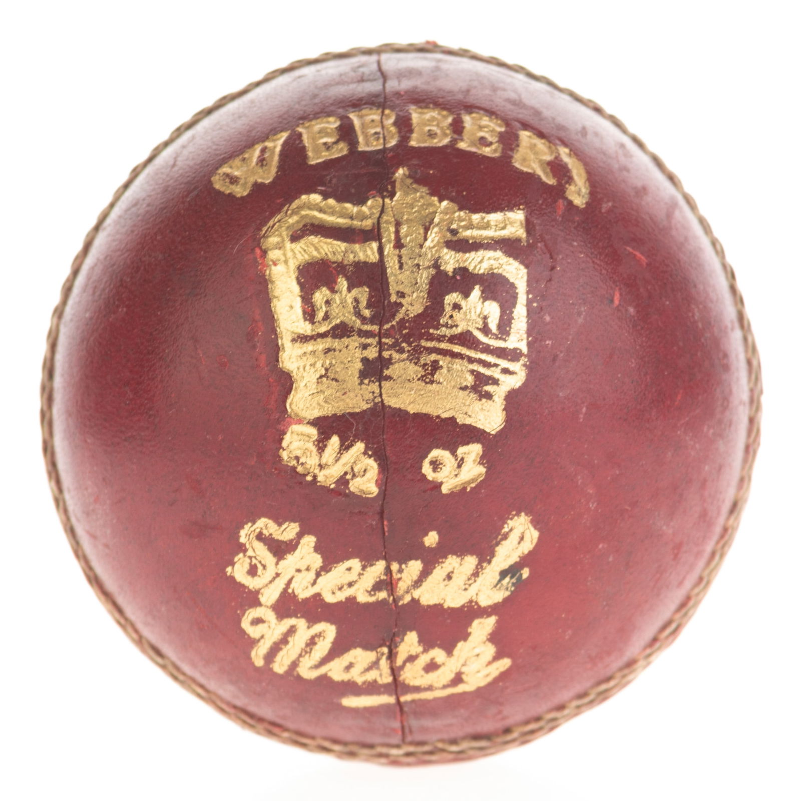 Vintage Webberly Special Match Cricket Red Leather Ball (1 of 4)