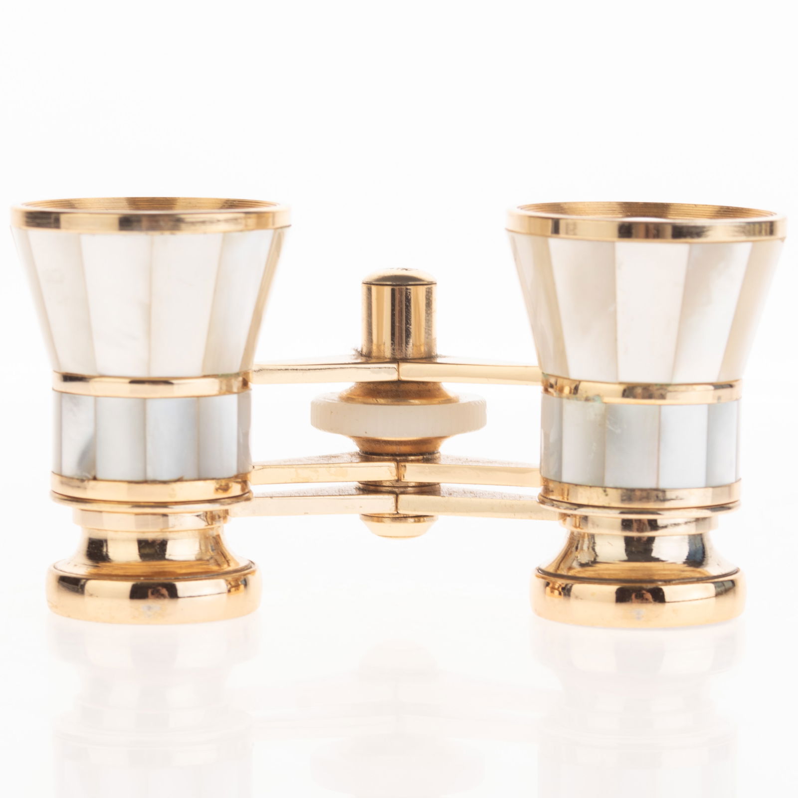 Mid Century Inlaid Mother Of Pearl & Brass 3X25 Opera Theatre Binoculars Glasses (1 of 5)