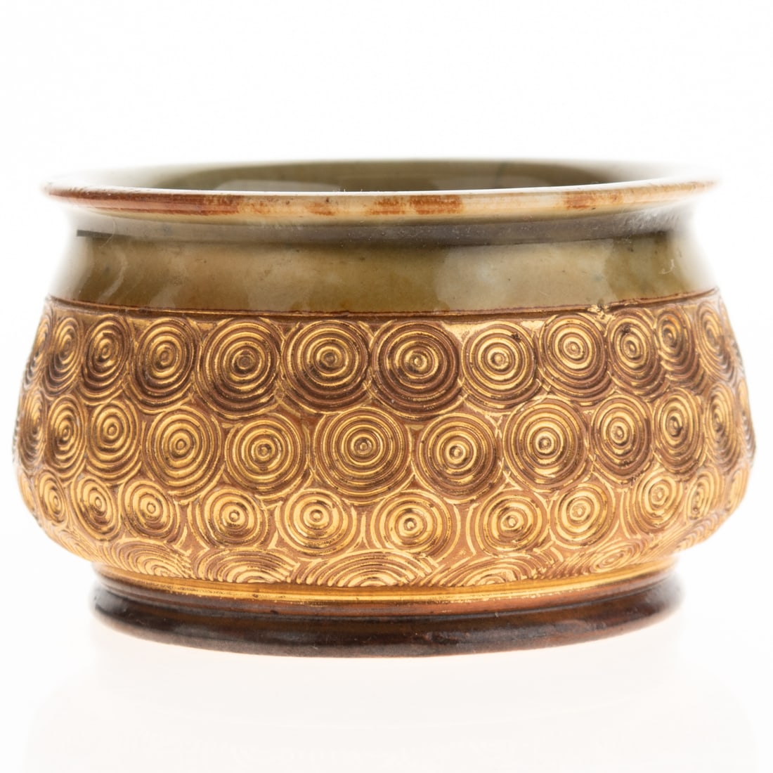 Antique Royal Doulton Lambeth Stoneware Ceramic Small Jardiniere Planter Late 19Th Century (1 of 5)