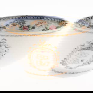 Antique 18Th Century Chinese Export Hand Painted Porcelain Armorial Tea Bowl Circa 1770: It is the responsibility of the Buyer to carefully examine each lot and form their own judgment regarding its condition, description, provenance, and authenticity prior to making a purchase. We welcom