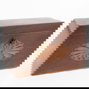 Antique Georgian Inlaid Marquetry Mahogany Wood Tea Caddy Box Late 18Th Century: It is the responsibility of the Buyer to carefully examine each lot and form their own judgment regarding its condition, description, provenance, and authenticity prior to making a purchase. We welcom