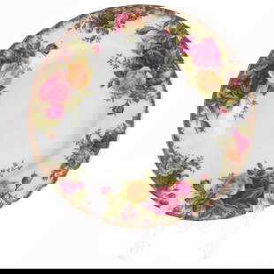 Royal Albert Fine Porcelain Old Country Roses Floral Plate: It is the responsibility of the Buyer to carefully examine each lot and form their own judgment regarding its condition, description, provenance, and authenticity prior to making a purchase. We welcom